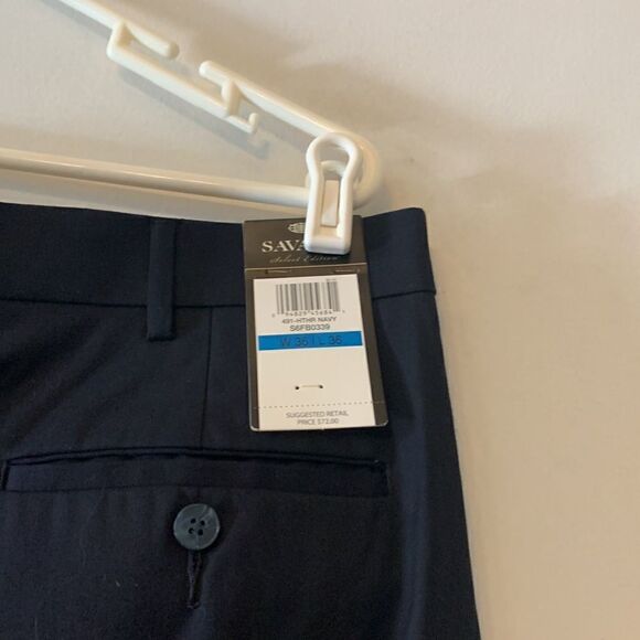 Savane navy dress pants Size 36/36 NWT - Picture 6 of 7